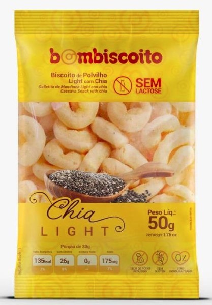 BOM BISC.POLVILHO LIGHT C/CHIA