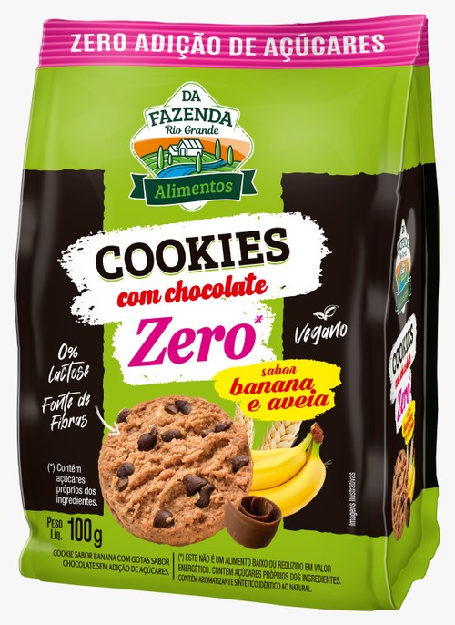 COOKIES ZERO BANANA E AVEIA DA FAZENDA