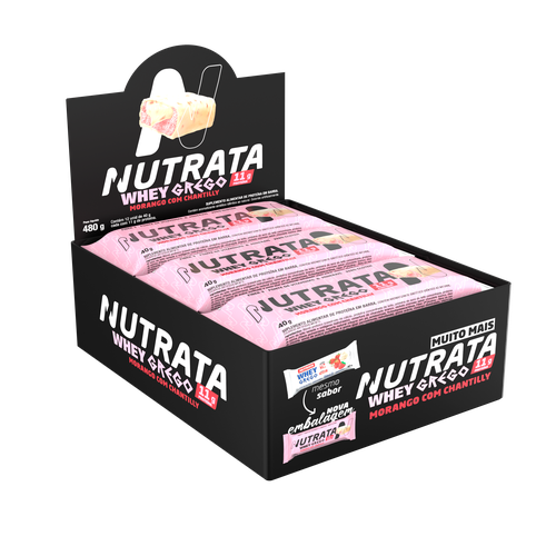 WHEY GREGO BAR MORANGO C/CHANT.