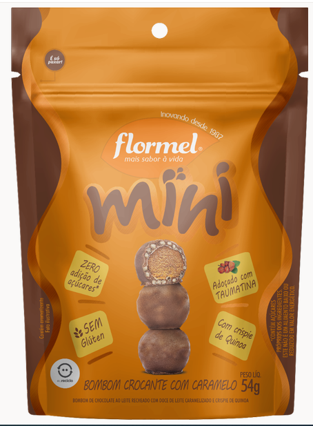 FLORMEL MINI BOMBOM CROCANTE C/CARAMELO