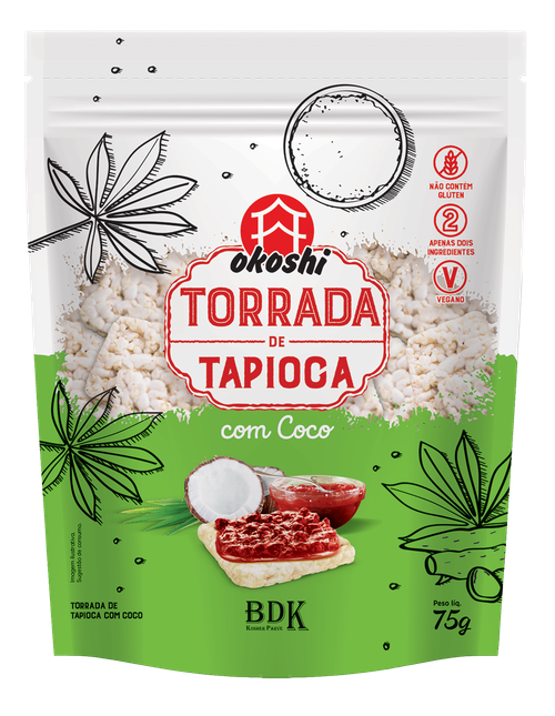 TORRADAS DE TAPIOCA C/COCO OKOSHI