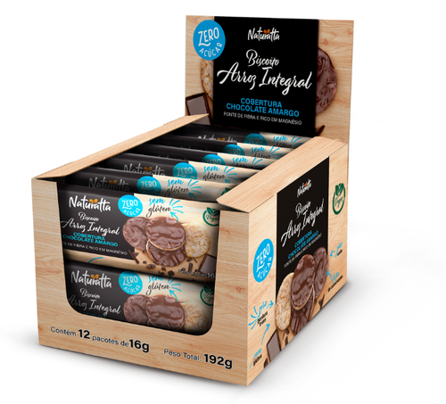 NATURATTA BISC.ARROZ INT. ZERO CHOC. AMARGO