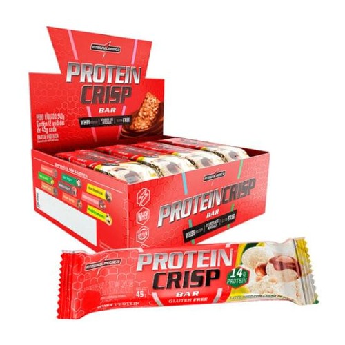 PROTEIN CRISP BAR. LEITE C/CREME AVELA