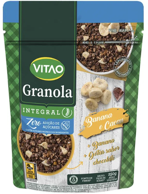 VITAO GRANOLA ZERO BANANA E CACAU