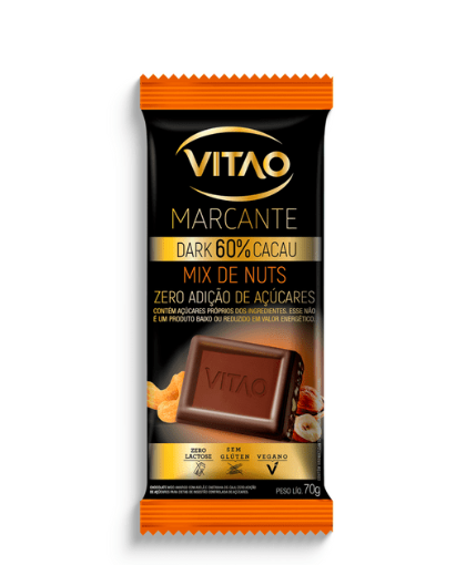 VITAO CHOC. DARK 60% MIX NUTS ZERO