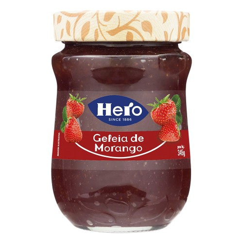 GELEIA HERO MORANGO 345G