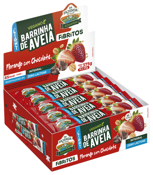 BAR. AVEIA LIGHT MORANGO C/CHOC.