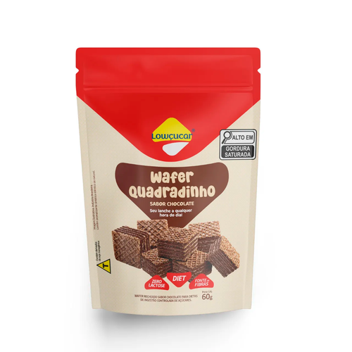 WAFER LOWCUCAR QUADRADINHO CHOCOLATE