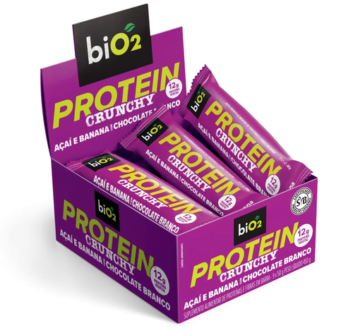 BIO2 PROTEIN CRUNCHY ACAI C/CHOC.BRANCO DP