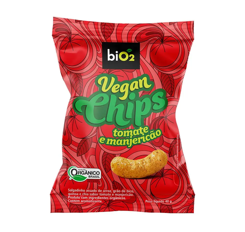 BIO2 VEGAN CHIPS TOMATE E MANJERICAO