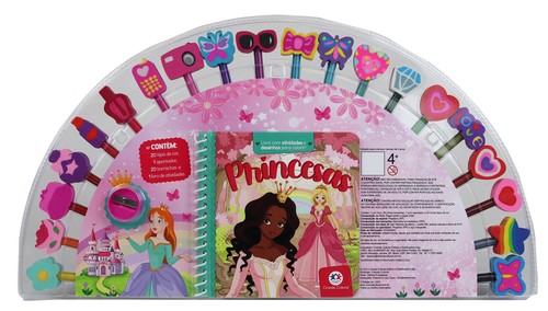 KIT 20 LAPIS DE COR PRINCESAS