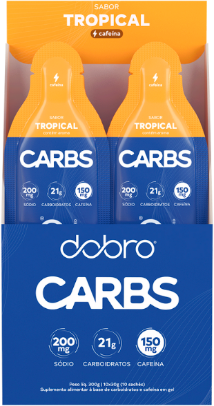 DOBRO GEL CARBS C/CAFEINA TROPICAL