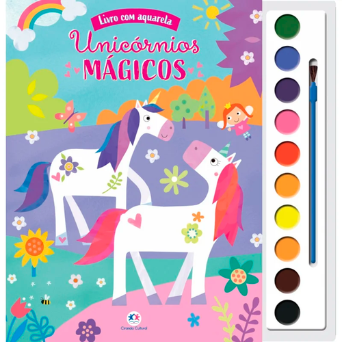 LIVRO AQUARELA UNICORNIOS MAGICOS