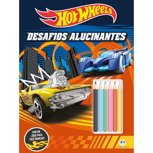 LIVRO LAPIS DE COR HOT WEELS