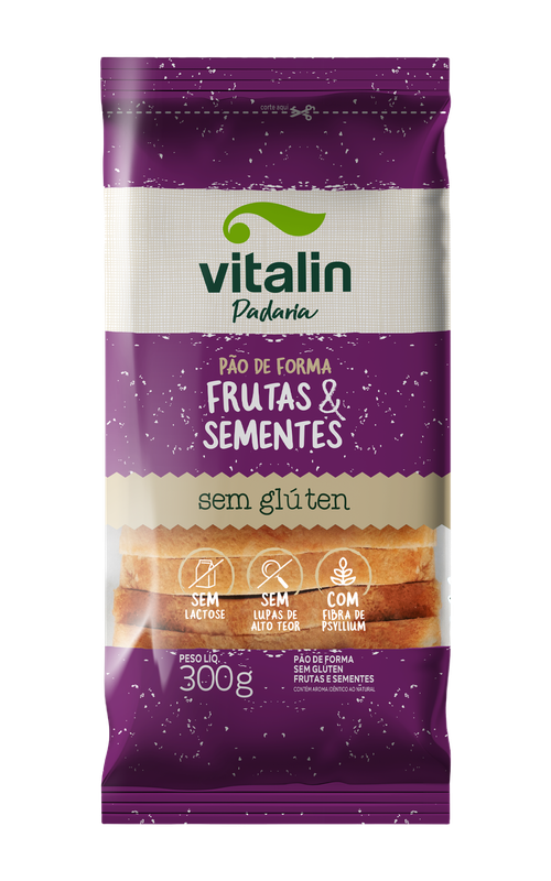 VITALIN PAO DE FORMA FRUTAS/SEMENTES