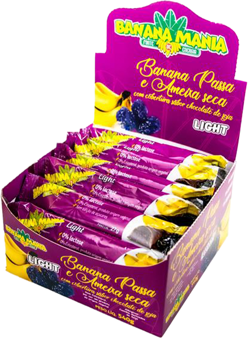 BANANA MANIA AMEIXA C/CHOC. AMARGO LIGHT