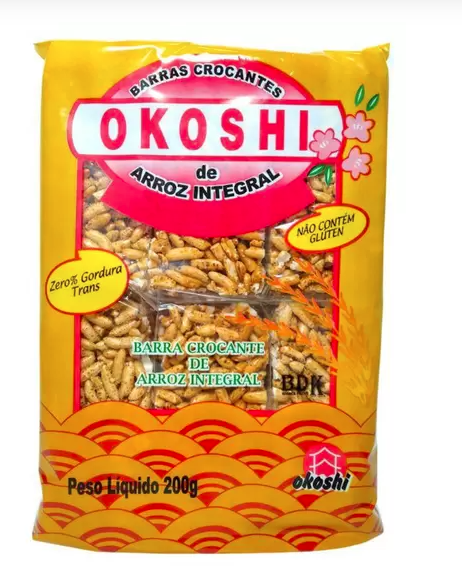BARRA FLOCOS DE ARROZ INTEGRAL OKOSHI