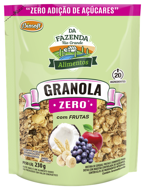 GRANOLA ZERO FRUTAS DA FAZENDA