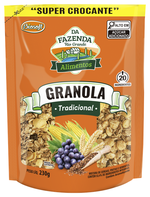 GRANOLA BANANA E MEL DA FAZENDA