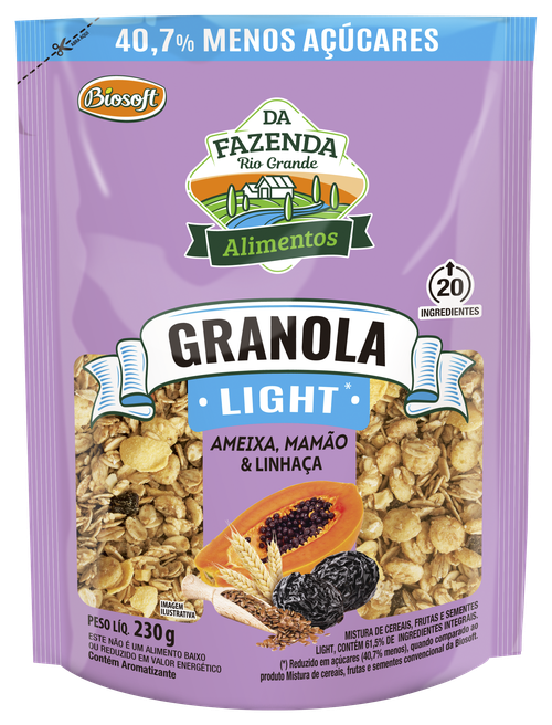 GRANOLA LIGHT AMEIXA/MAMAO/LINH. DA FAZENDA