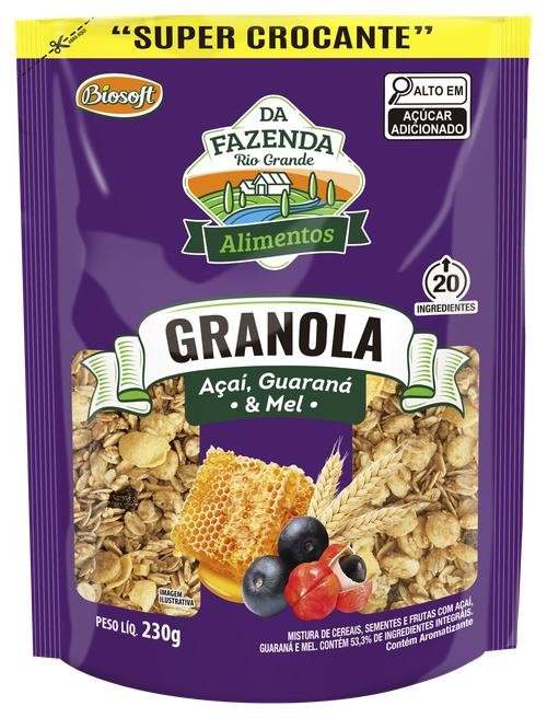 GRANOLA ACAI/GUARANA E MEL DA FAZENDA